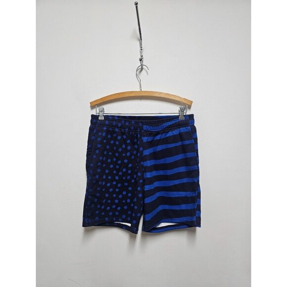 Nordstrom Cristina Martinez Medium Blue Sweat Striped Fleece Drawstring Organic - Picture 1 of 5